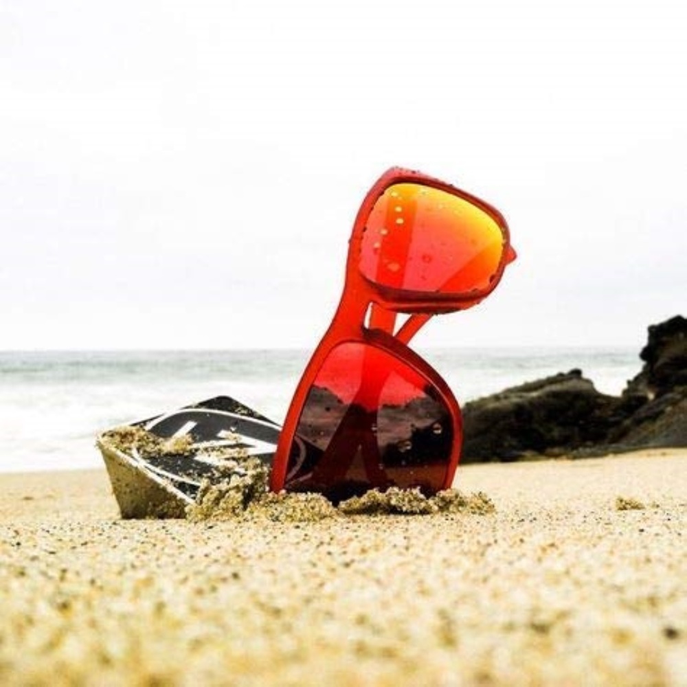 Vonzipper Elmore Red Lunar Glo Beach Sunglasses